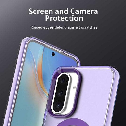 Custodia MagSafe per Samsung Galaxy A56 A566, Techsuit, CandyCase, Viola