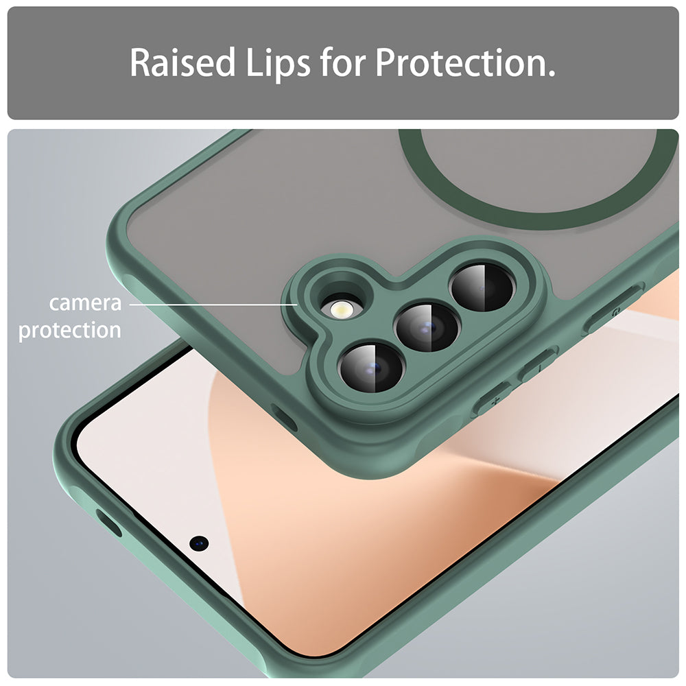 Custodia MagSafe per Samsung Galaxy A57 5G, Techsuit, HaloFrost II, Verde