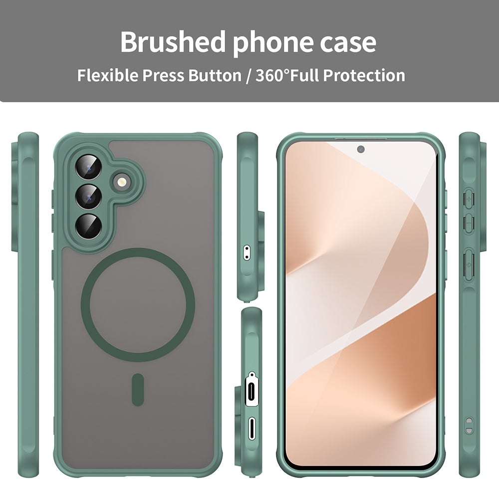 Custodia MagSafe per Samsung Galaxy A57 5G, Techsuit, HaloFrost II, Verde