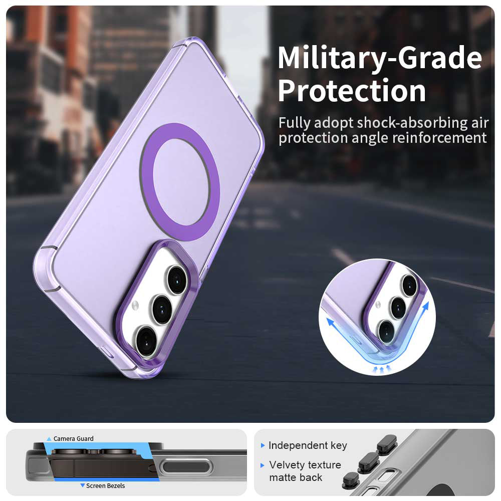 Custodia MagSafe per Samsung Galaxy S23 FE S711, Techsuit, CandyCase, Viola