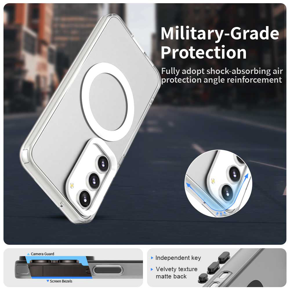 Custodia MagSafe per Samsung Galaxy S23+ S916, Techsuit, CandyCase, Bianca