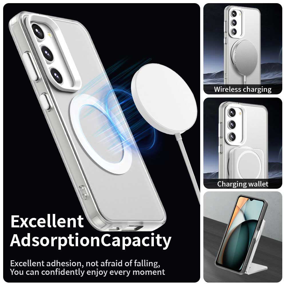 Custodia MagSafe per Samsung Galaxy S23 S911, Techsuit, CandyCase, Bianca