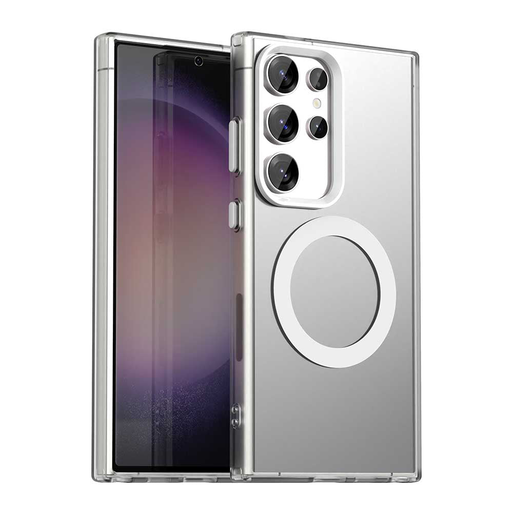 Custodia MagSafe per Samsung Galaxy S23 Ultra S918, Techsuit, CandyCase, Bianca