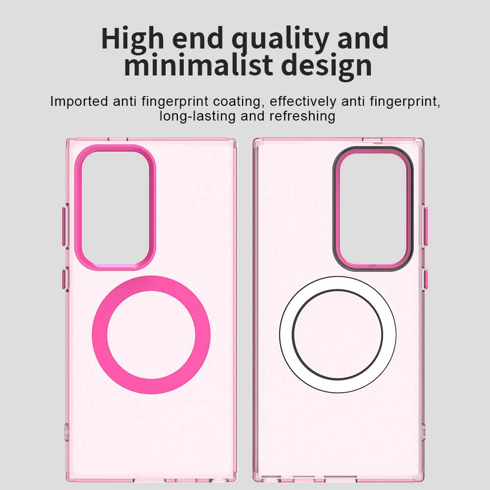 Custodia MagSafe per Samsung Galaxy S23 Ultra S918, Techsuit, CandyCase, Rosa