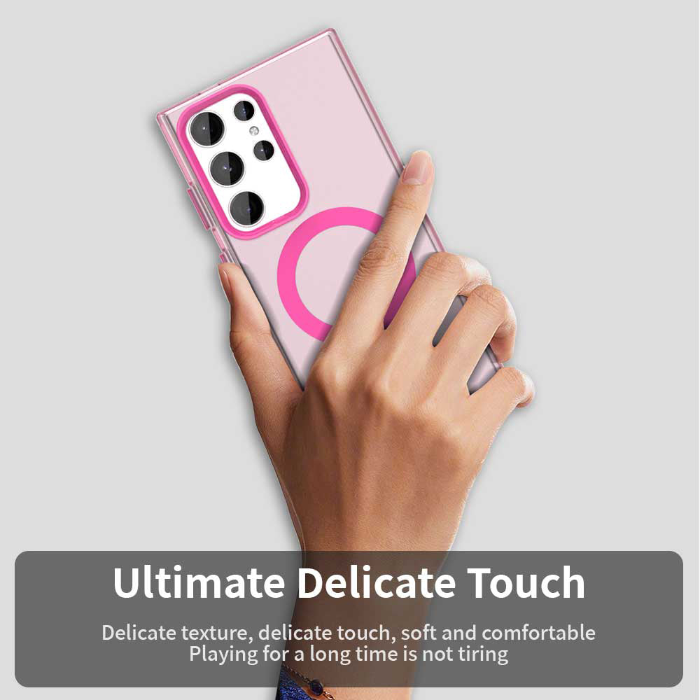 Custodia MagSafe per Samsung Galaxy S23 Ultra S918, Techsuit, CandyCase, Rosa