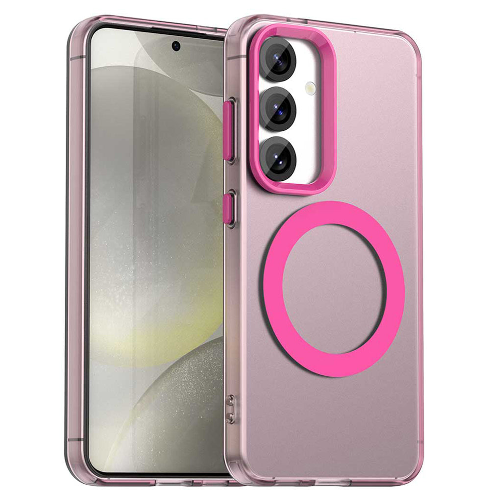 Custodia MagSafe per Samsung Galaxy S24 FE S721, Techsuit, CandyCase, Rosa
