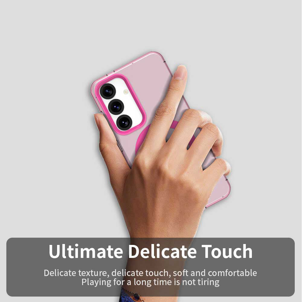 Custodia MagSafe per Samsung Galaxy S24 FE S721, Techsuit, CandyCase, Rosa