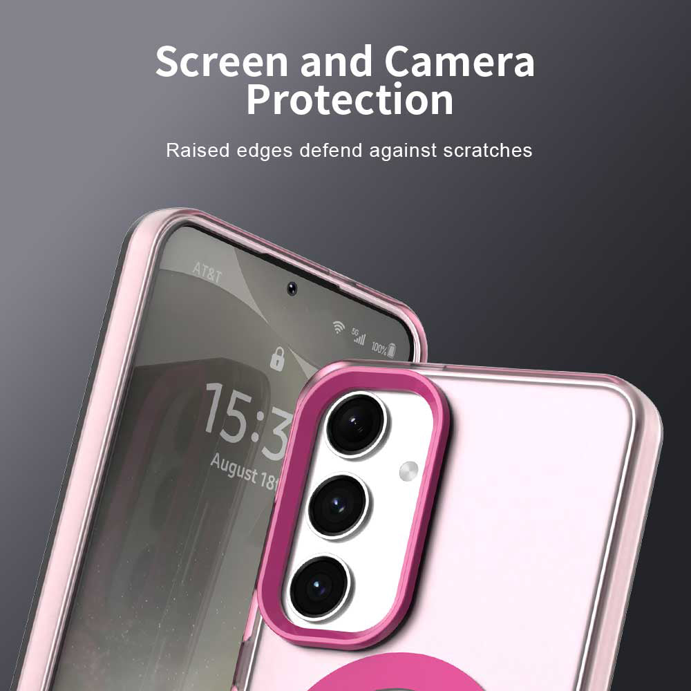 Custodia MagSafe per Samsung Galaxy S24 FE S721, Techsuit, CandyCase, Rosa