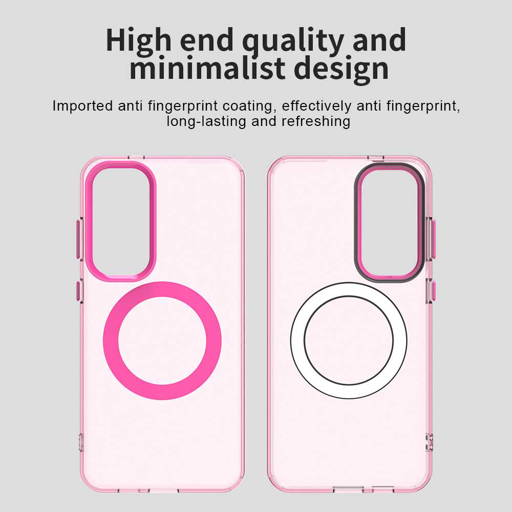 Custodia MagSafe per Samsung Galaxy S24 FE S721, Techsuit, CandyCase, Rosa