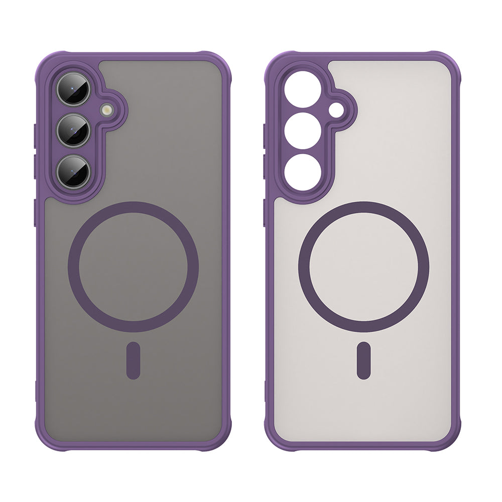 Custodia MagSafe per Samsung Galaxy S24 FE S721, Techsuit, HaloFrost II, Viola