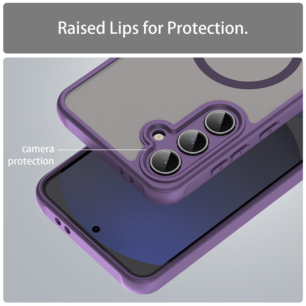 Custodia MagSafe per Samsung Galaxy S24 FE S721, Techsuit, HaloFrost II, Viola