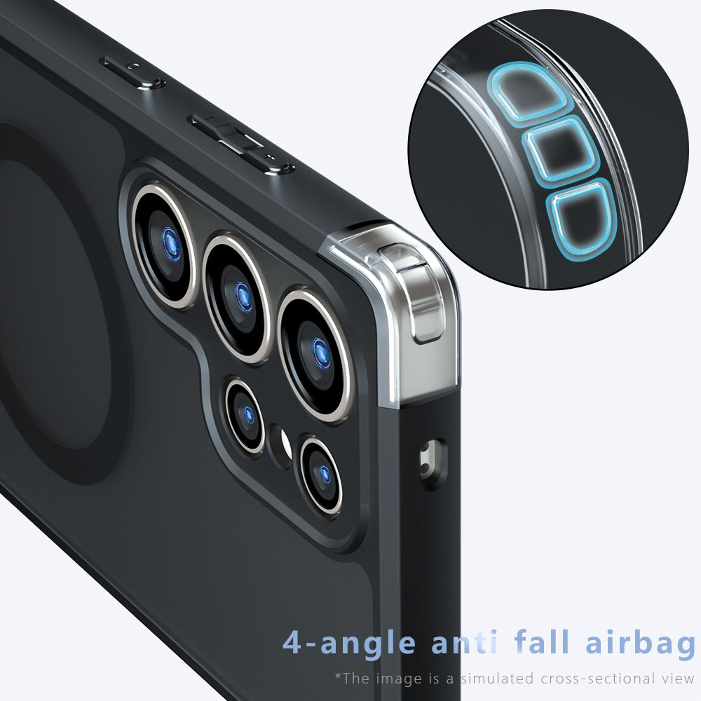 MagSafe Case for Samsung Galaxy S24 FE S721, Techsuit, PureFrost, Satin Black