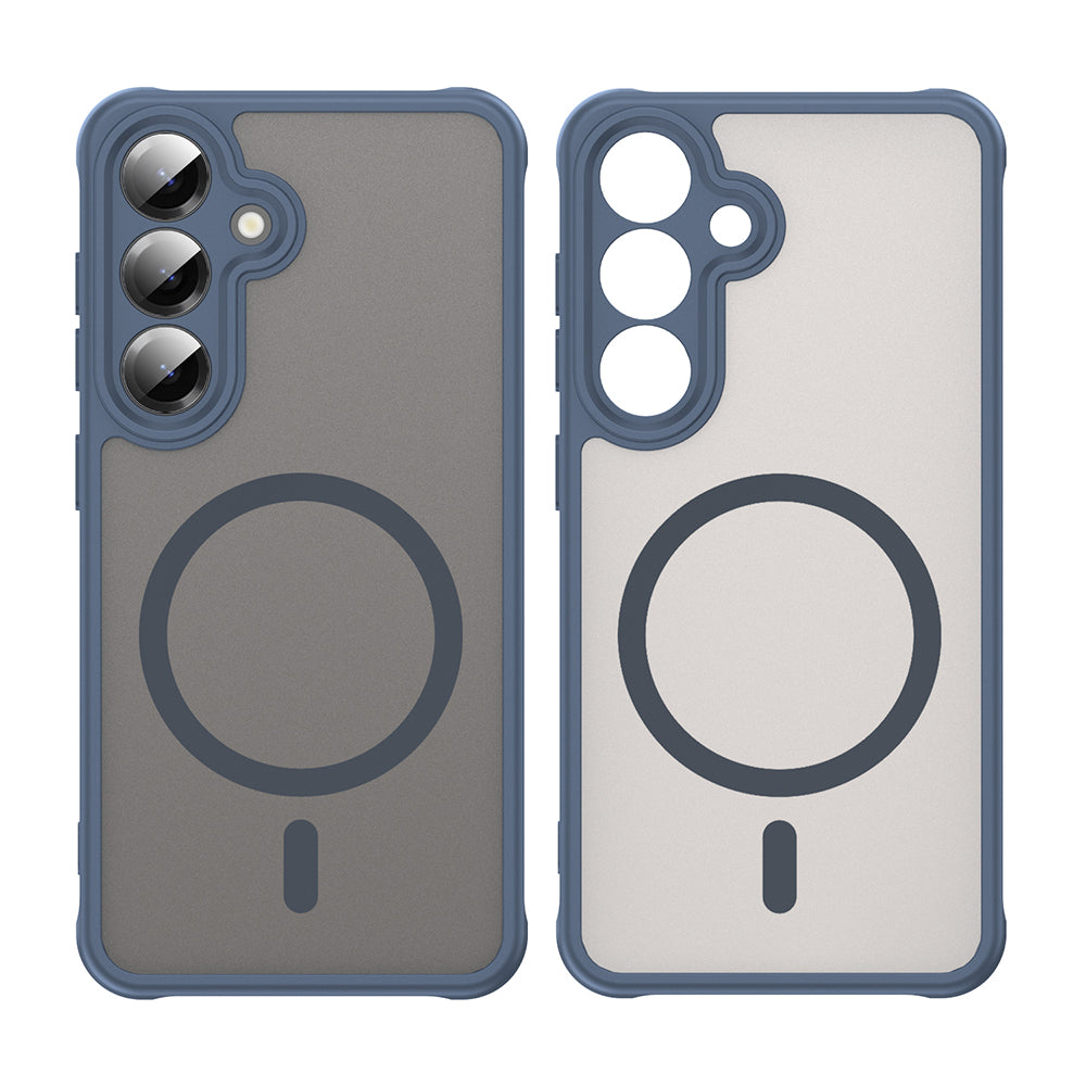 Custodia MagSafe per Samsung Galaxy S24 S921, Techsuit, HaloFrost II, Blu Navy
