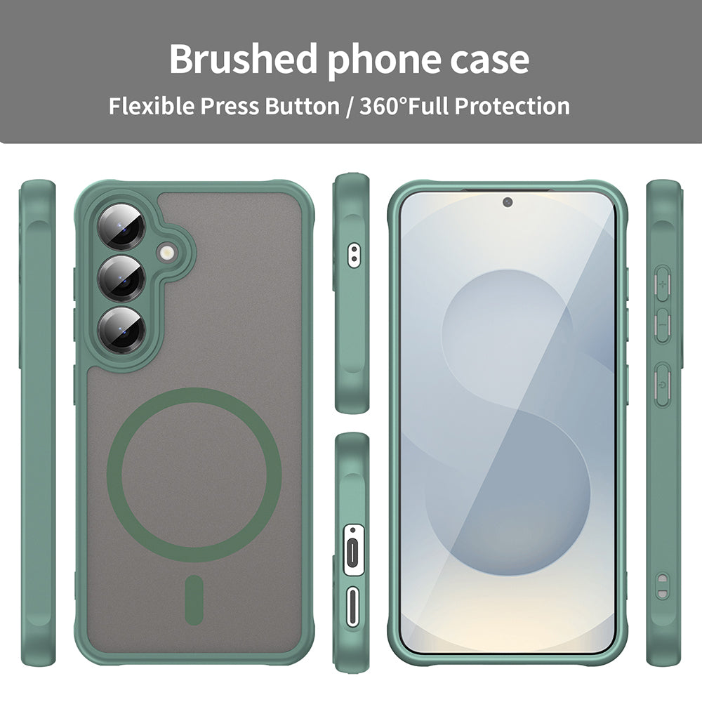 Custodia MagSafe per Samsung Galaxy S24 S921, Techsuit, HaloFrost II, Verde