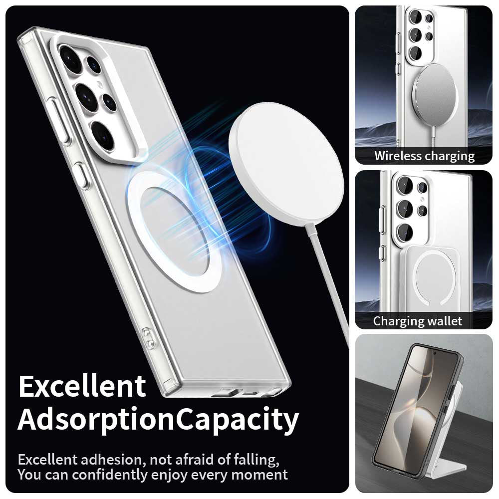 Custodia MagSafe per Samsung Galaxy S24 Ultra S928, Techsuit, CandyCase, Bianca