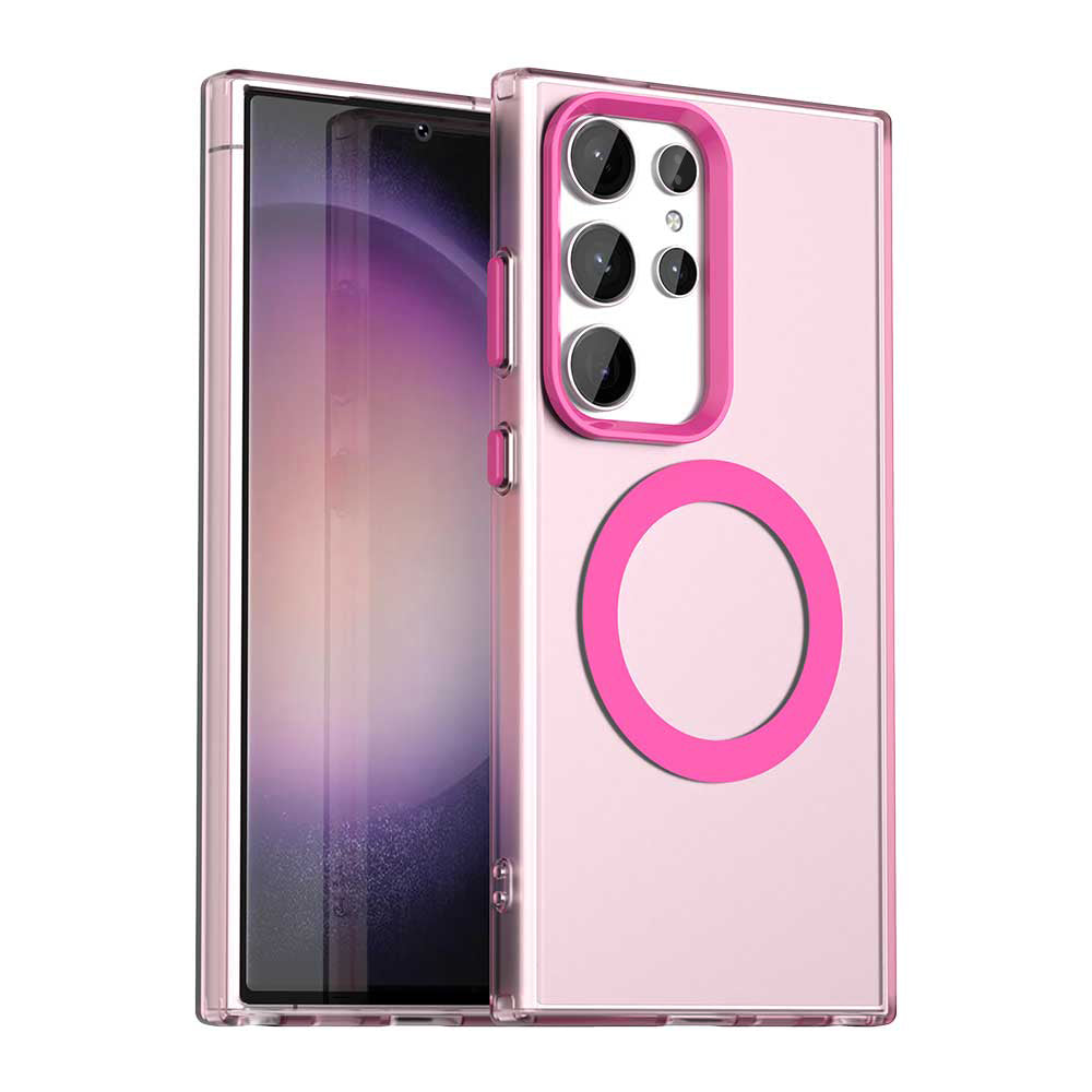 Custodia MagSafe per Samsung Galaxy S24 Ultra S928, Techsuit, CandyCase, Rosa