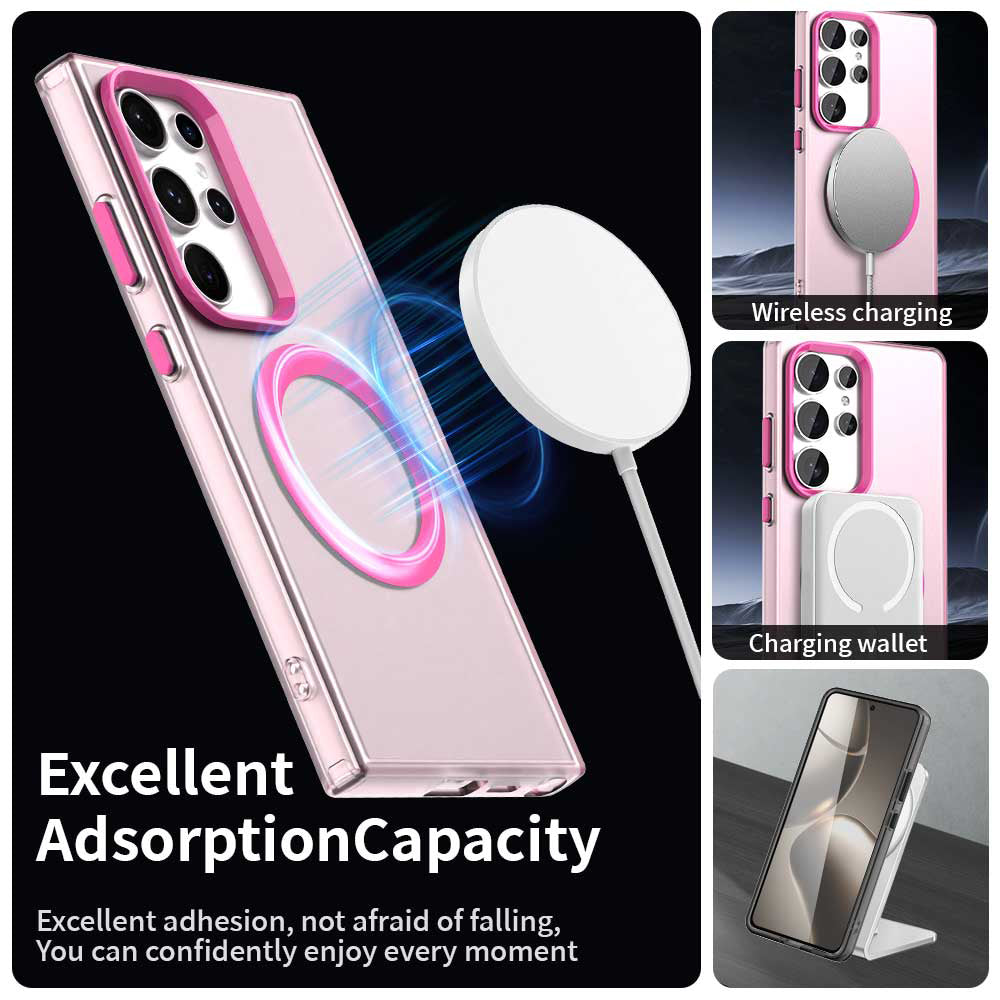 Custodia MagSafe per Samsung Galaxy S24 Ultra S928, Techsuit, CandyCase, Rosa