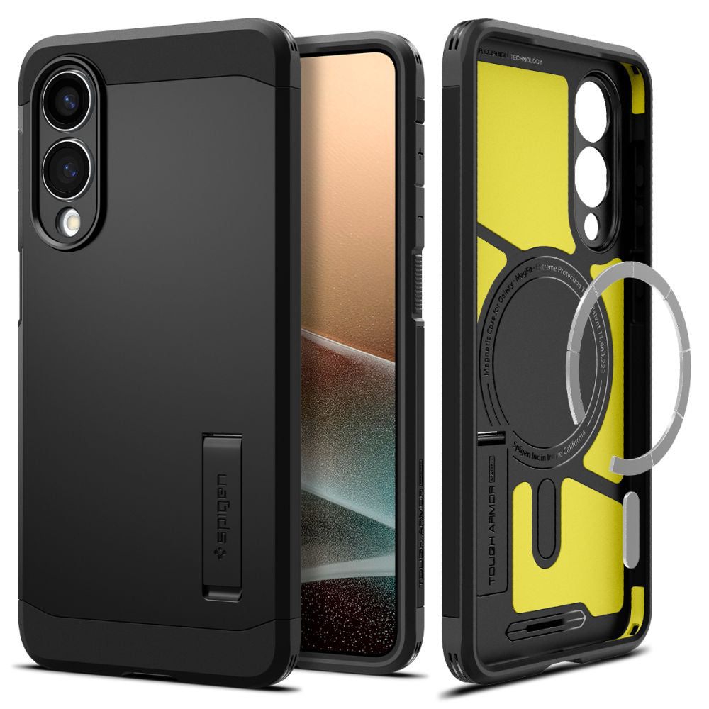Custodia MagSafe per Samsung Galaxy S25 Edge S937, Spigen, Tough Armor, Nera ACS09422
