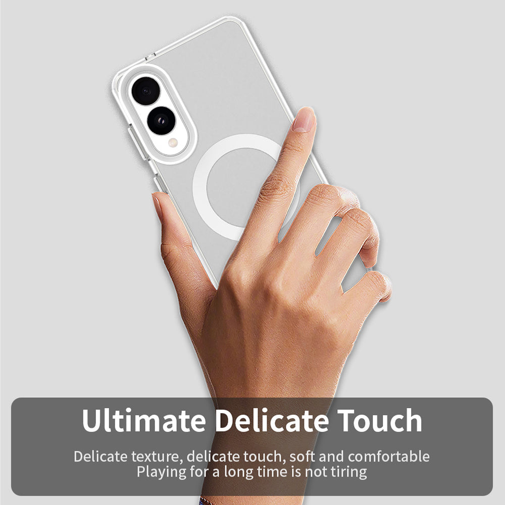 Custodia MagSafe per Samsung Galaxy S25 Edge S937, Techsuit, CandyCase, Bianca