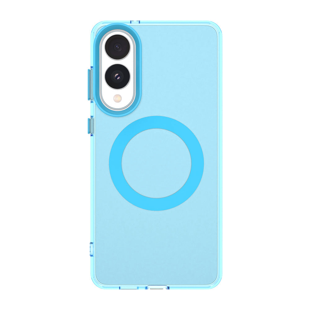 Custodia MagSafe per Samsung Galaxy S25 Edge S937, Techsuit, CandyCase, Blu