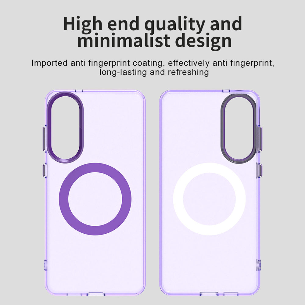 Custodia MagSafe per Samsung Galaxy S25 Edge S937, Techsuit, CandyCase, Viola