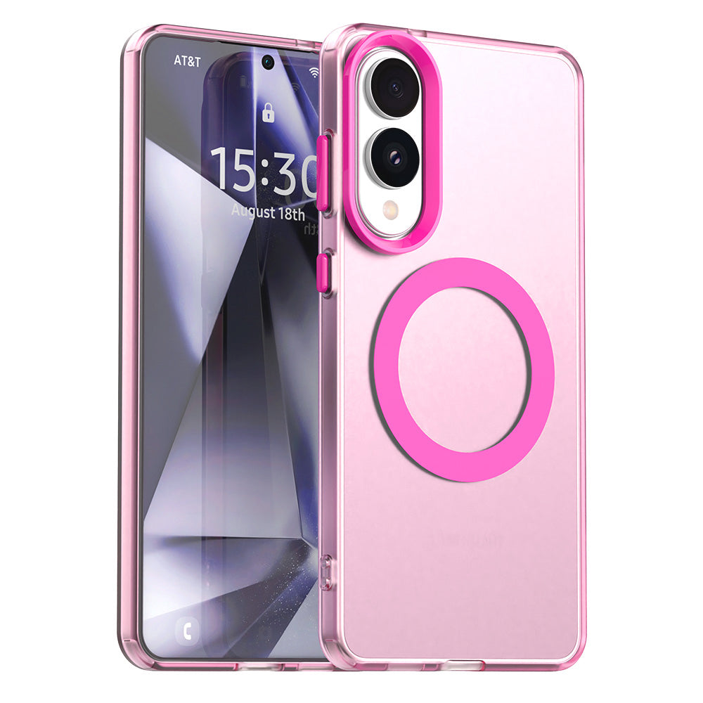 Custodia MagSafe per Samsung Galaxy S25 Edge S937, Techsuit, CandyCase, Rosa