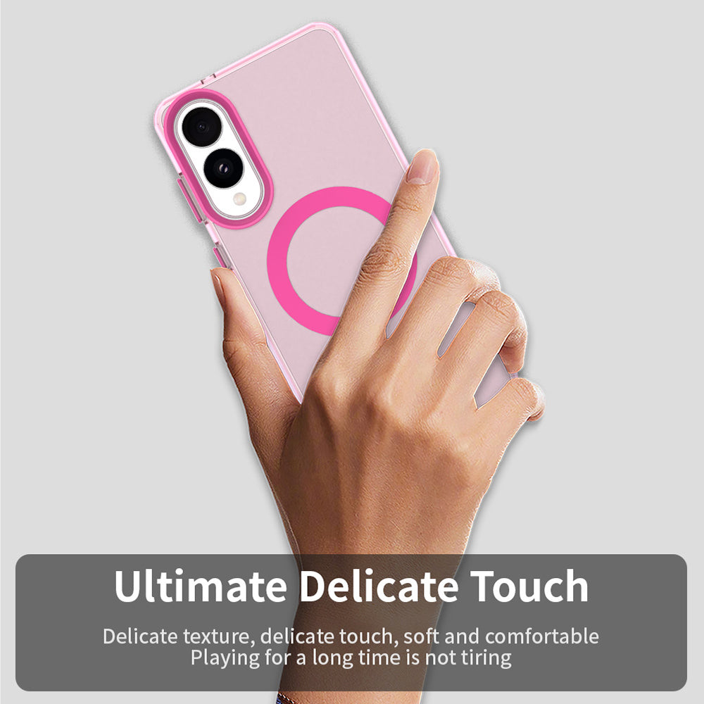 Custodia MagSafe per Samsung Galaxy S25 Edge S937, Techsuit, CandyCase, Rosa