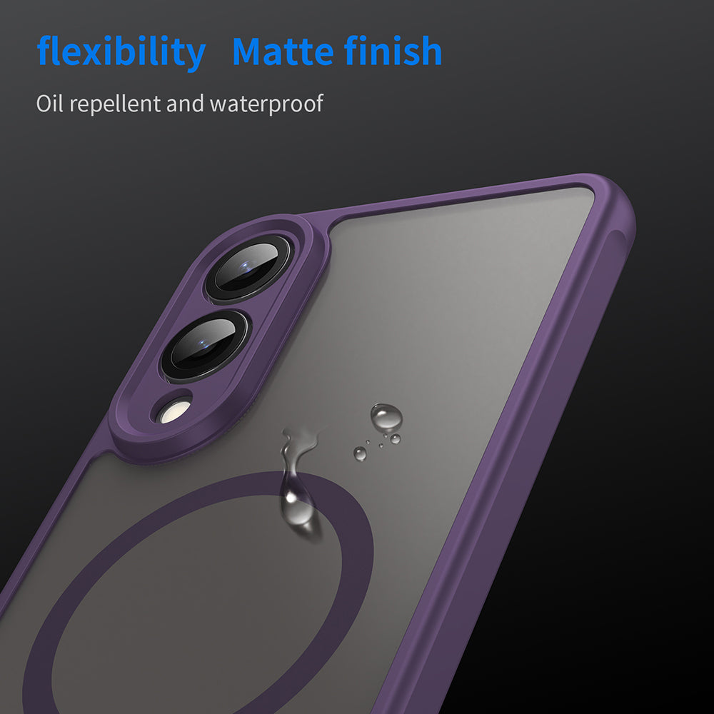 Custodia MagSafe per Samsung Galaxy S25 Edge S937, Techsuit, HaloFrost II, Viola