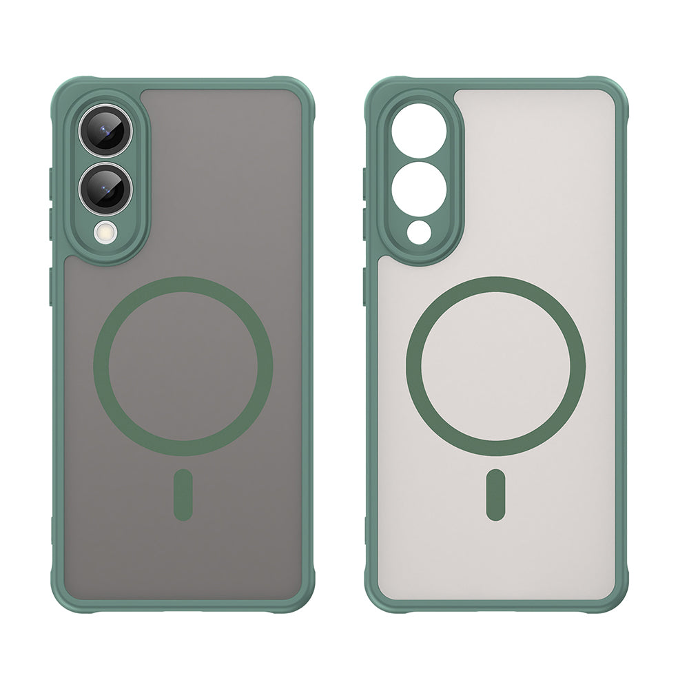 Custodia MagSafe per Samsung Galaxy S25 Edge S937, Techsuit, HaloFrost II, Verde