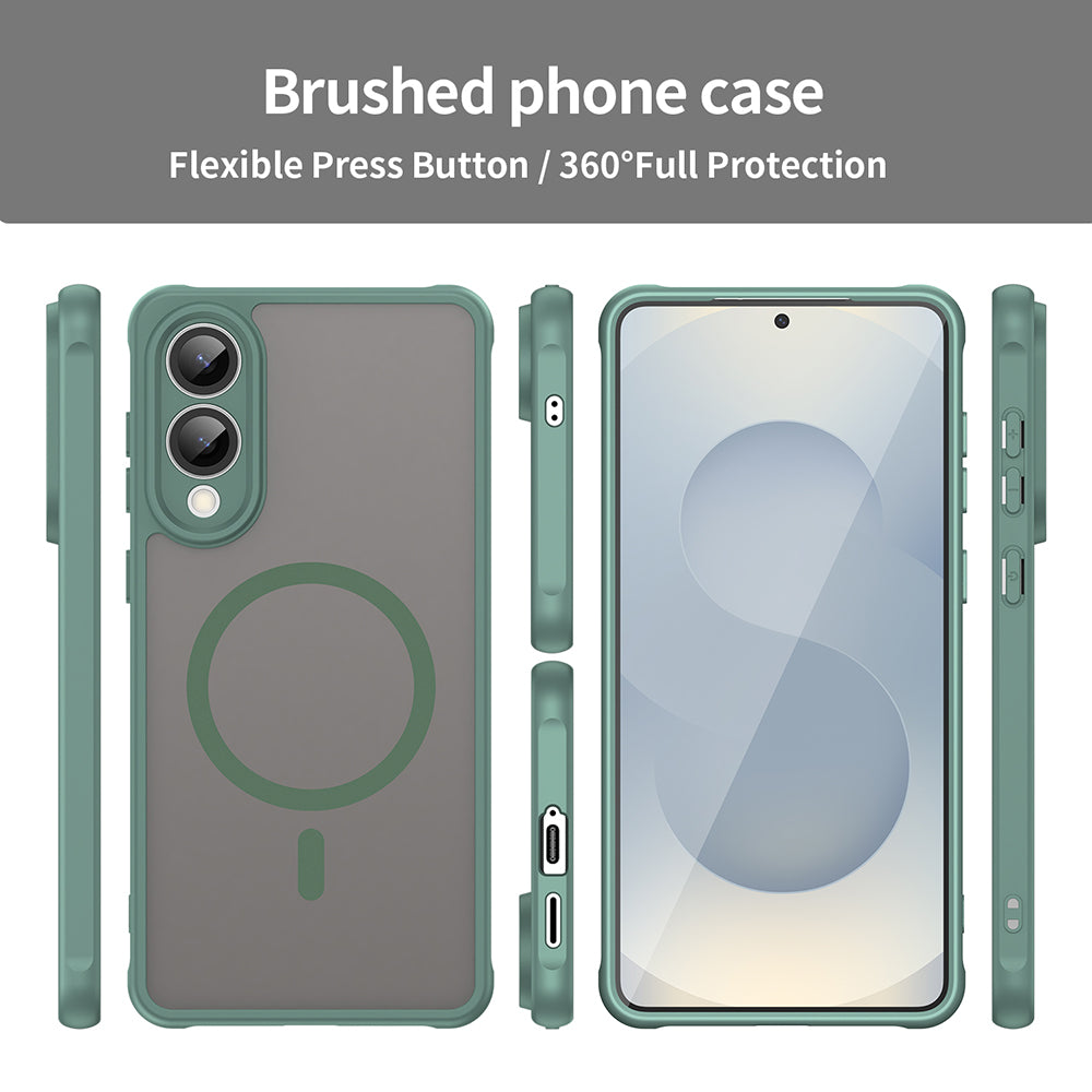 Custodia MagSafe per Samsung Galaxy S25 Edge S937, Techsuit, HaloFrost II, Verde