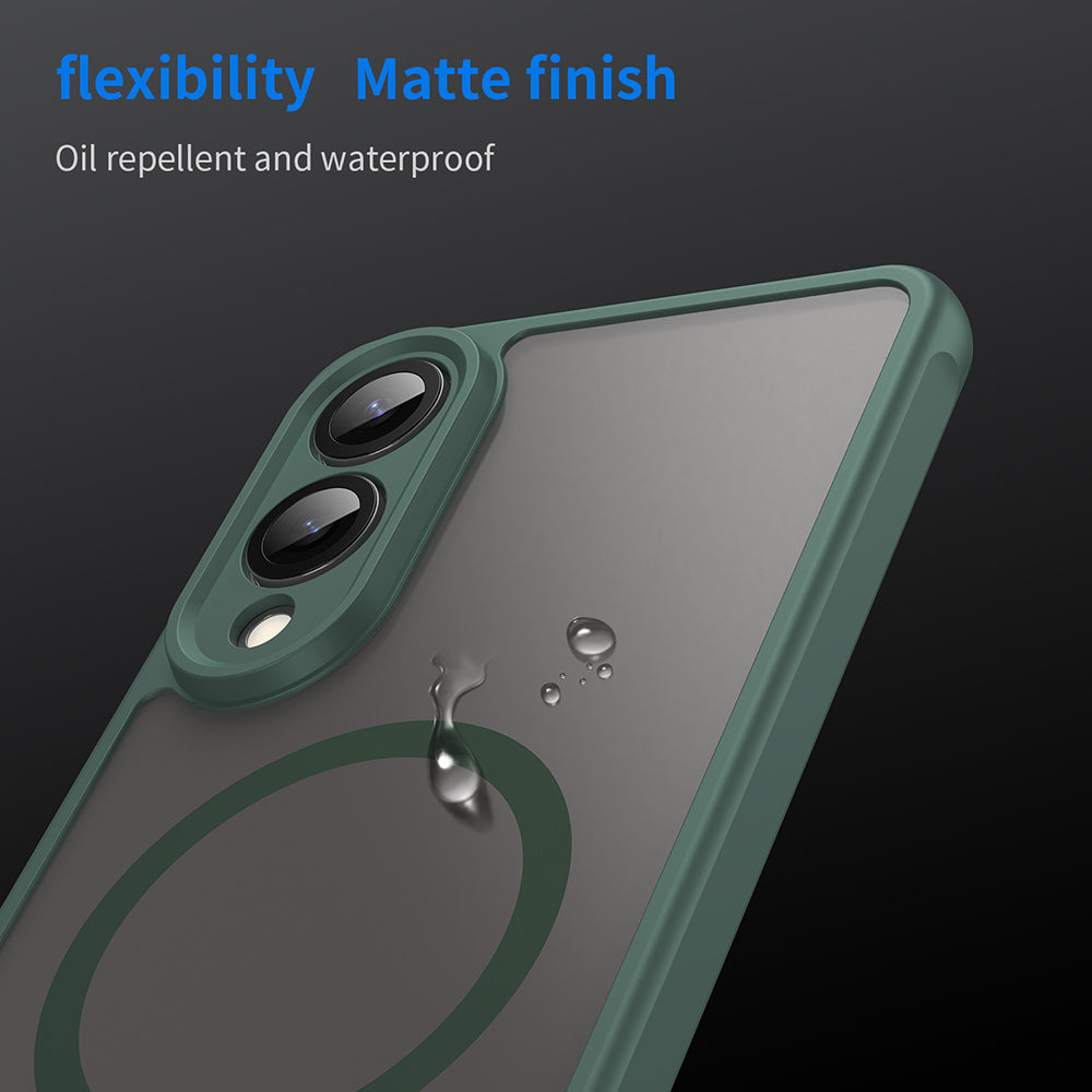 Custodia MagSafe per Samsung Galaxy S25 Edge S937, Techsuit, HaloFrost II, Verde