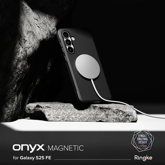Custodia MagSafe per Samsung Galaxy S25 FE, Ringke, Onyx, Nera