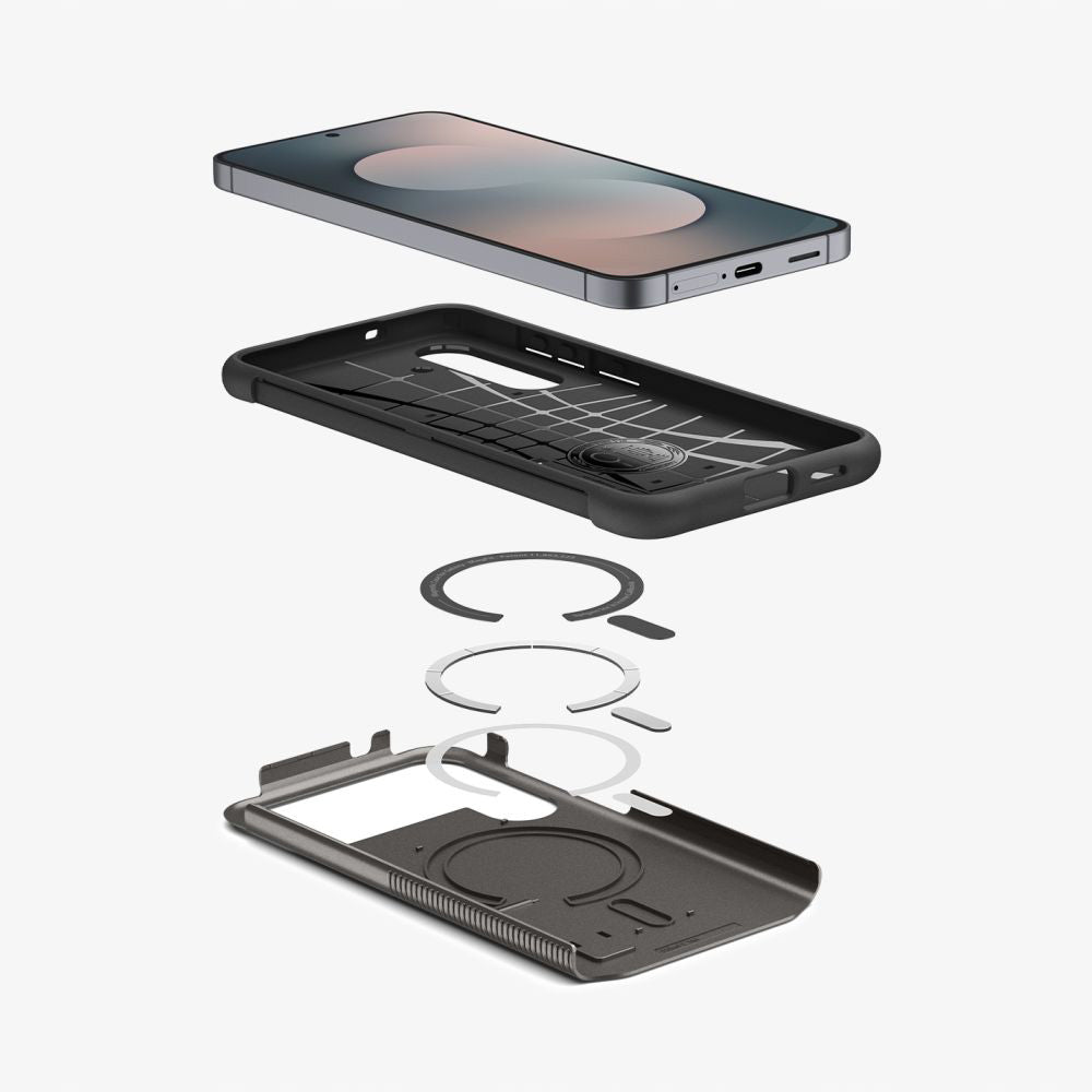 Custodia MagSafe per Samsung Galaxy S25 FE, Spigen, Slim Armor, Grigio ACS10230