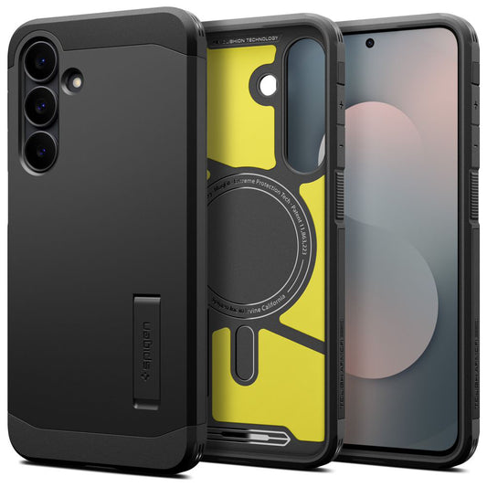 Custodia MagSafe per Samsung Galaxy S25 FE, Spigen, Tough Armor, Nera