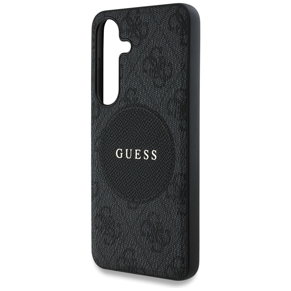 Custodia MagSafe per Samsung Galaxy S25+ S936, Guess, 4G Circle Classic Logo, Nera
