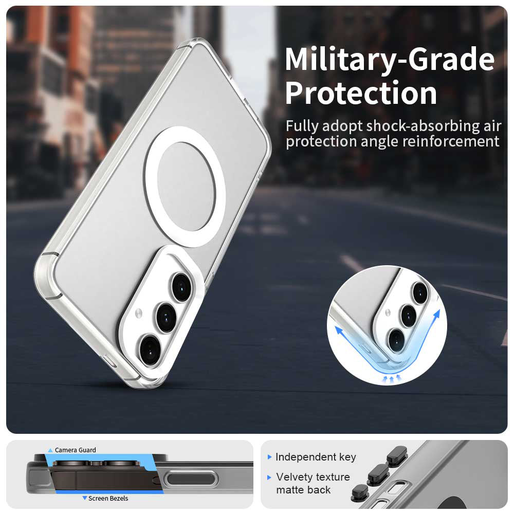 Custodia MagSafe per Samsung Galaxy S25+ S936 / S24+ S926, Techsuit, CandyCase, Bianca