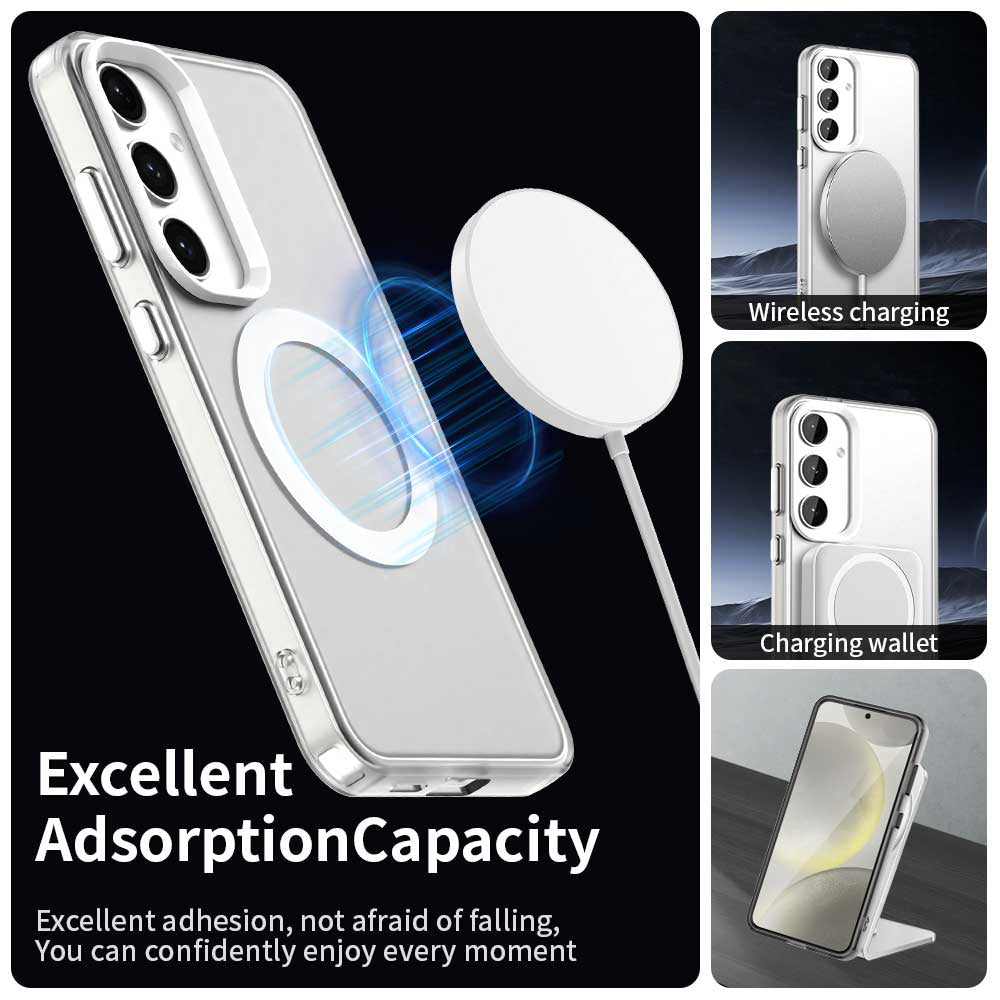 Custodia MagSafe per Samsung Galaxy S25+ S936 / S24+ S926, Techsuit, CandyCase, Bianca