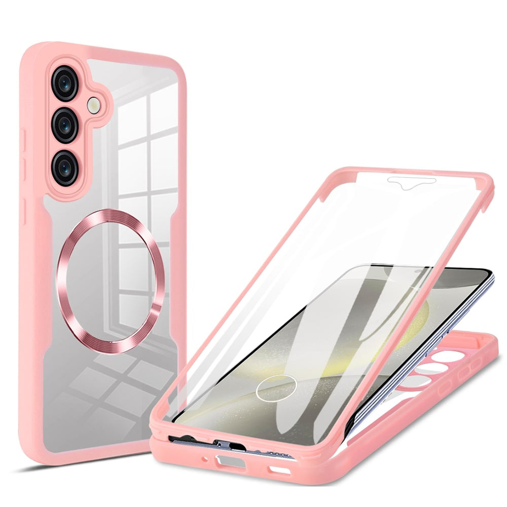 Custodia MagSafe per Samsung Galaxy S25+ S936, Techsuit, ColorVerse 360, Rosa
