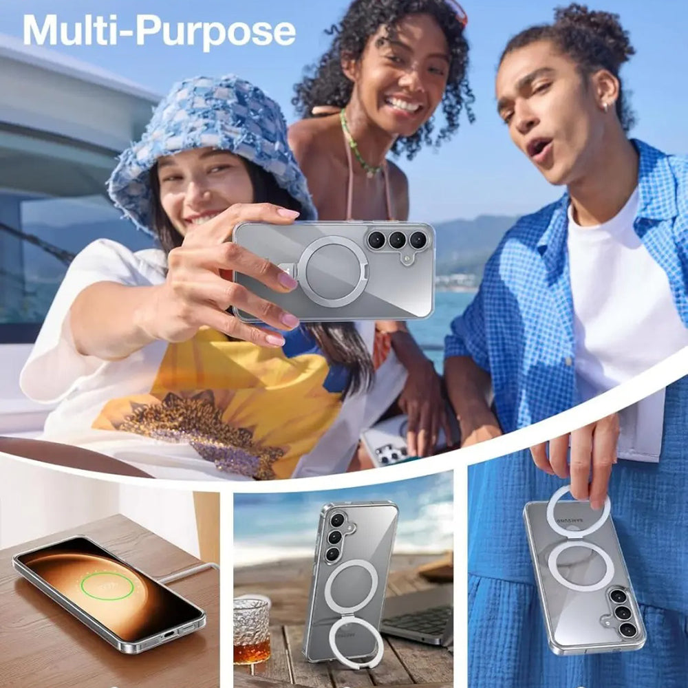 MagSafe Case for Samsung Galaxy S25+ S936, Torras, Ostand, Transparent
