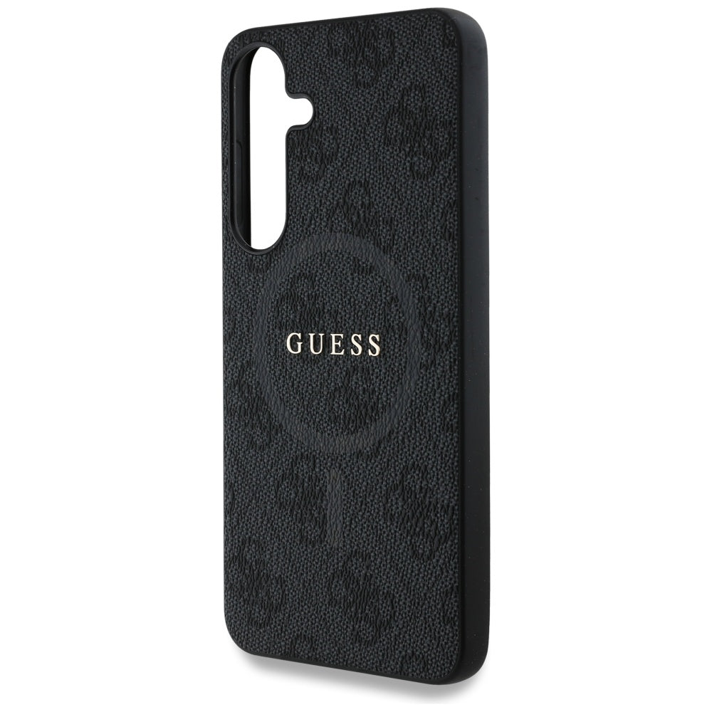 Custodia MagSafe per Samsung Galaxy S25 S931, Guess, 4G Ring Classic Logo, Nera