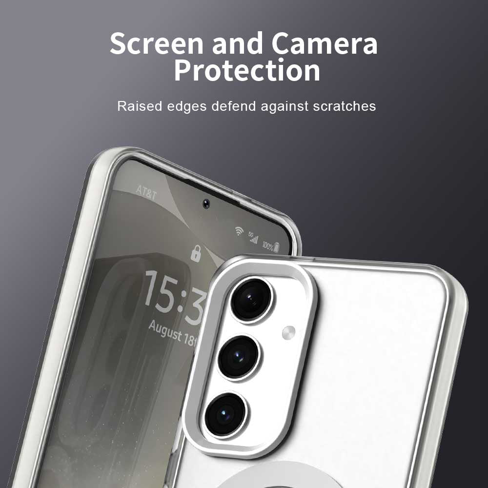 Custodia MagSafe per Samsung Galaxy S25 S931 / S24 S921, Techsuit, CandyCase, Bianca