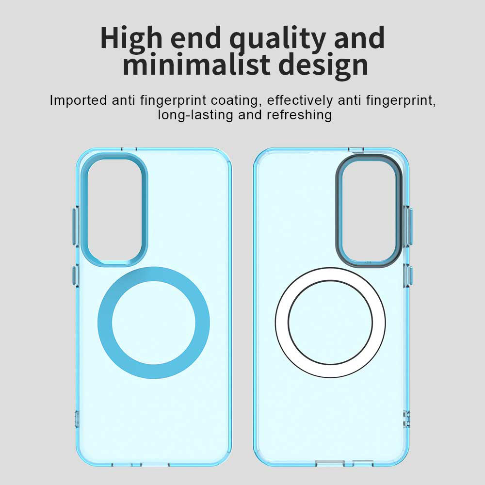 Custodia MagSafe per Samsung Galaxy S25 S931 / S24 S921, Techsuit, CandyCase, Blu