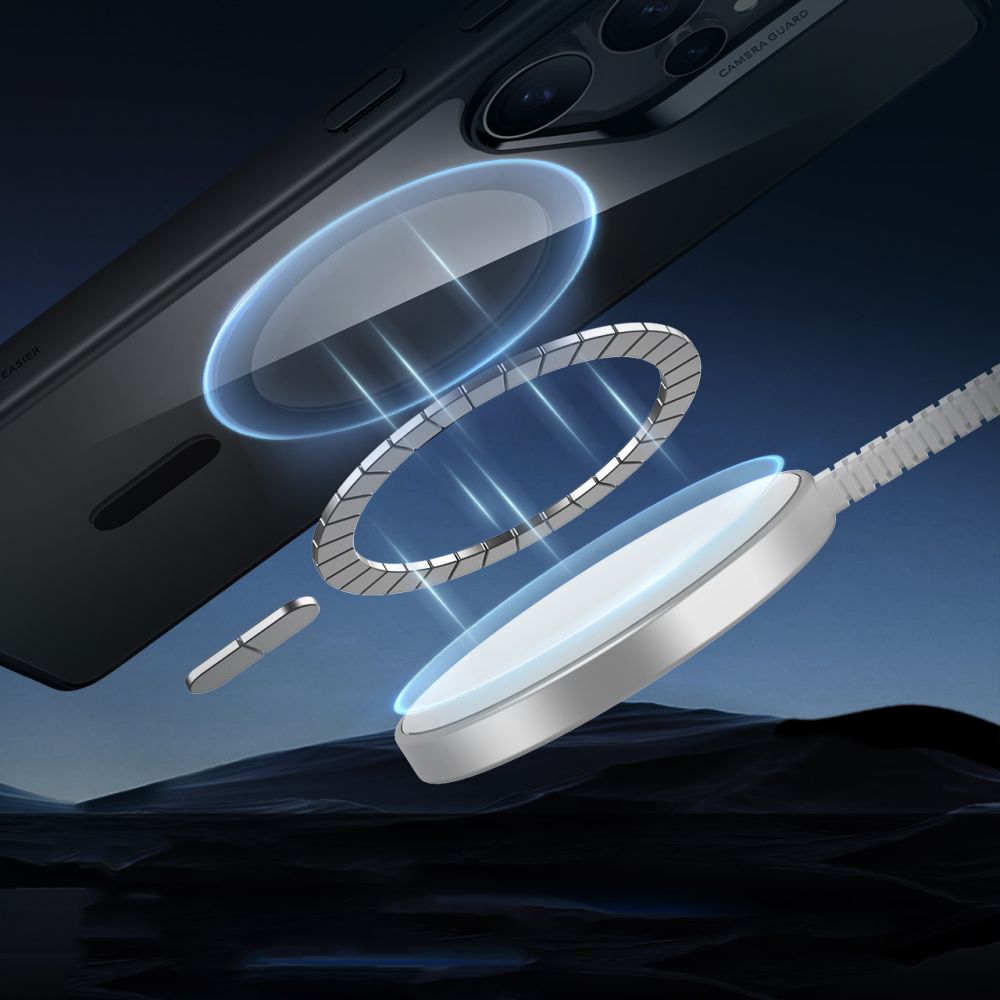 Custodia MagSafe per Samsung Galaxy S25 Ultra S938, ESR, Classic Hybrid, Nera Trasparente