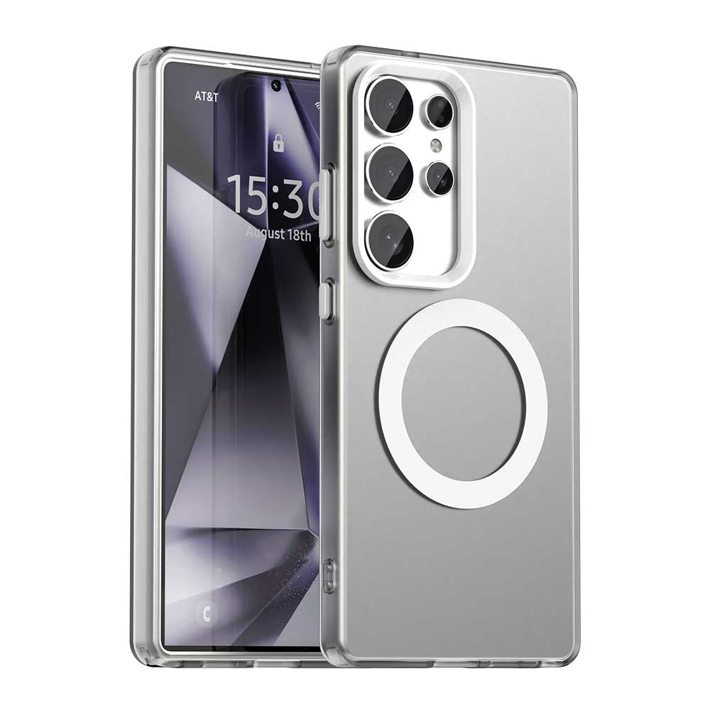 Custodia MagSafe per Samsung Galaxy S25 Ultra S938, Techsuit, CandyCase, Bianca