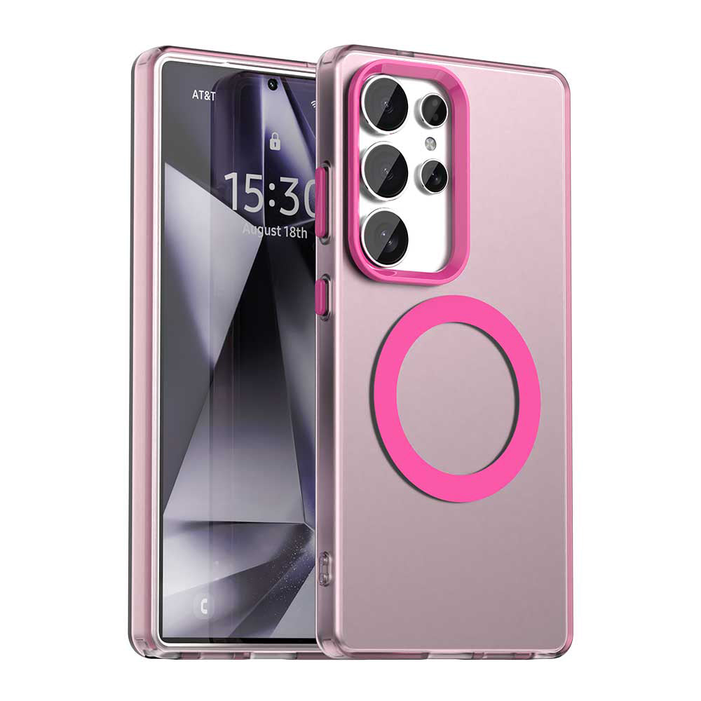 Custodia MagSafe per Samsung Galaxy S25 Ultra S938, Techsuit, CandyCase, Rosa