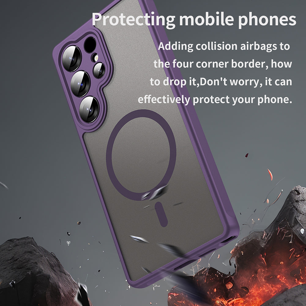Custodia MagSafe per Samsung Galaxy S25 Ultra S938, Techsuit, HaloFrost II, Viola