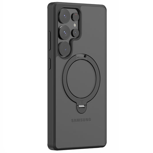 Custodia MagSafe per Samsung Galaxy S25 Ultra S938, Torras, Ostand Spin, Nera