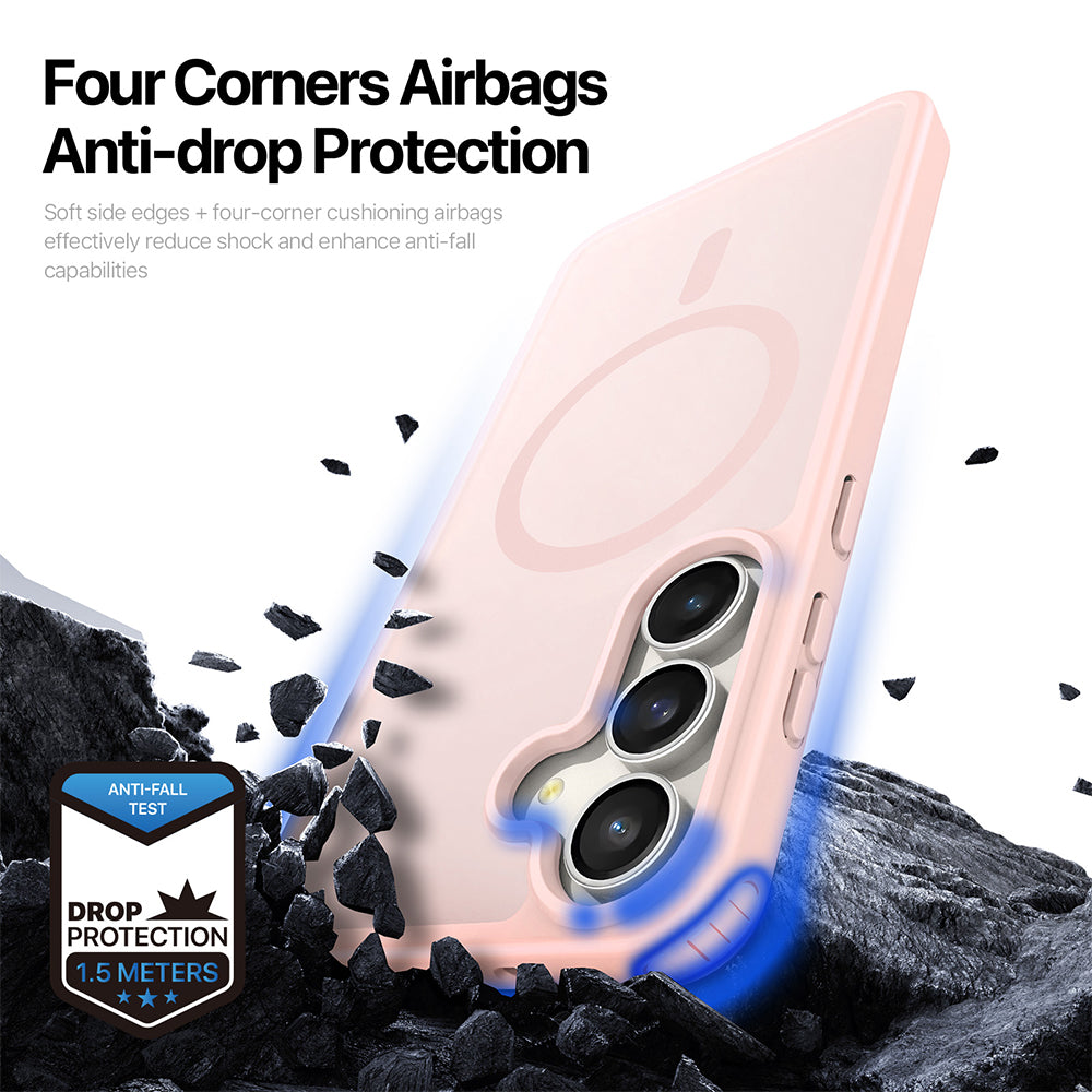 Custodia MagSafe per Samsung Galaxy S26 FE S741 / S25 FE, DUX DUCIS, Yind, Rosa Chiaro