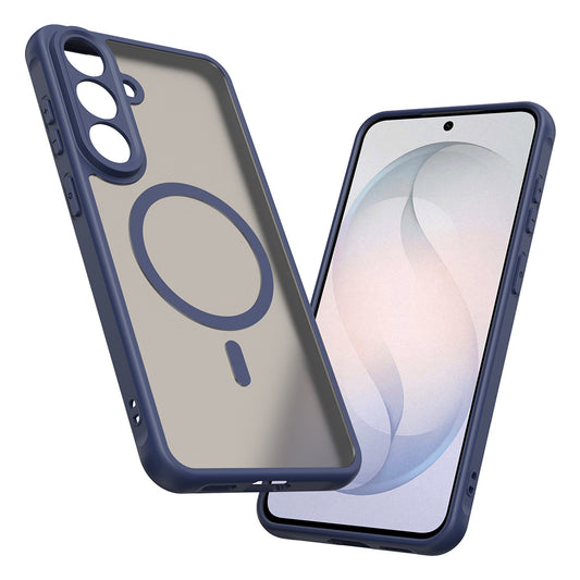 Custodia MagSafe per Samsung Galaxy S26 FE, Techsuit, HaloFrost II, Blu Navy