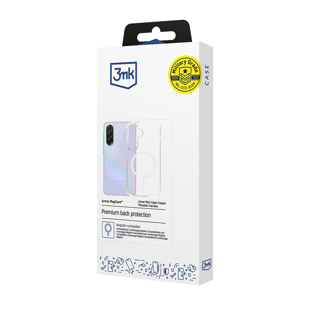 Custodia MagSafe per Samsung Galaxy S26 Plus S947, 3MK, Armor MagCase, Trasparente